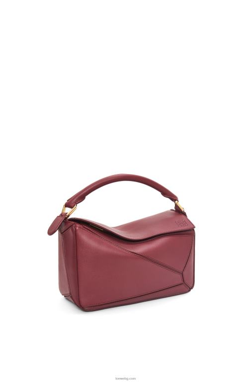 Loewe малка чанта за пъзел от класическа телешка кожа F84B8544 Жени горски плодове