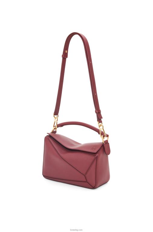 Loewe малка чанта за пъзел от класическа телешка кожа F84B8544 Жени горски плодове