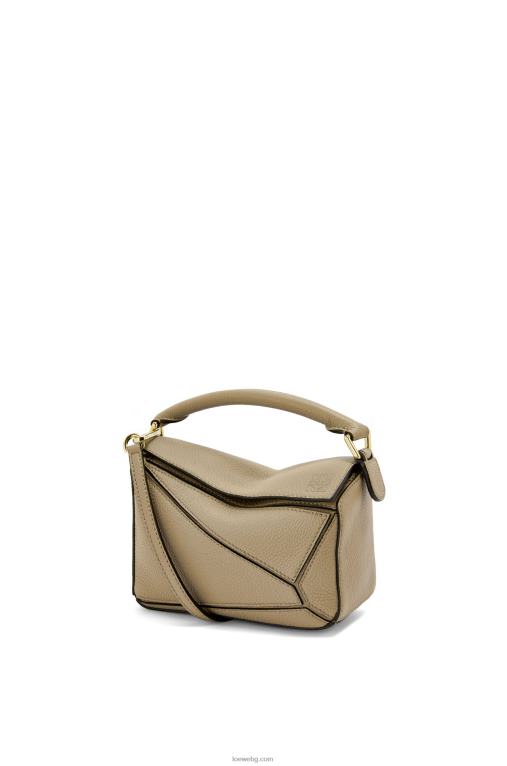 Loewe мини чанта за пъзел от мека зърнеста телешка кожа F84B8560 Жени зелен артишок