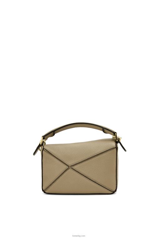 Loewe мини чанта за пъзел от мека зърнеста телешка кожа F84B8560 Жени зелен артишок