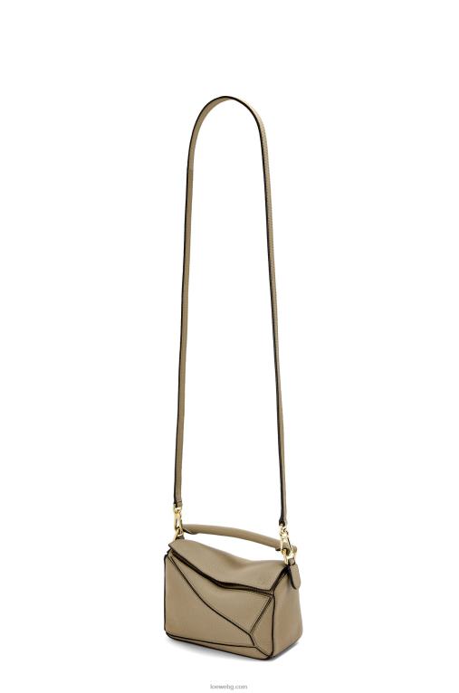 Loewe мини чанта за пъзел от мека зърнеста телешка кожа F84B8560 Жени зелен артишок