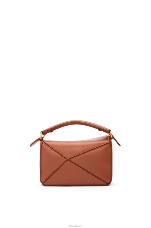 Loewe calcifer мини чанта за пъзел от сатенена телешка кожа F84B8260 Жени ръжда