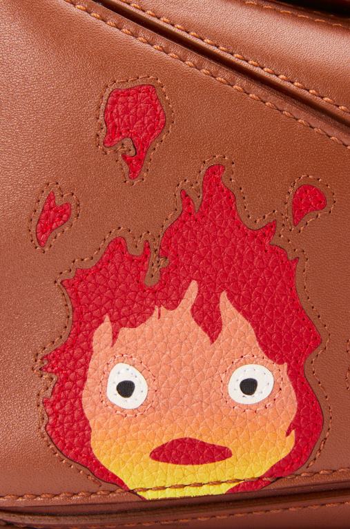 Loewe calcifer мини чанта за пъзел от сатенена телешка кожа F84B8260 Жени ръжда