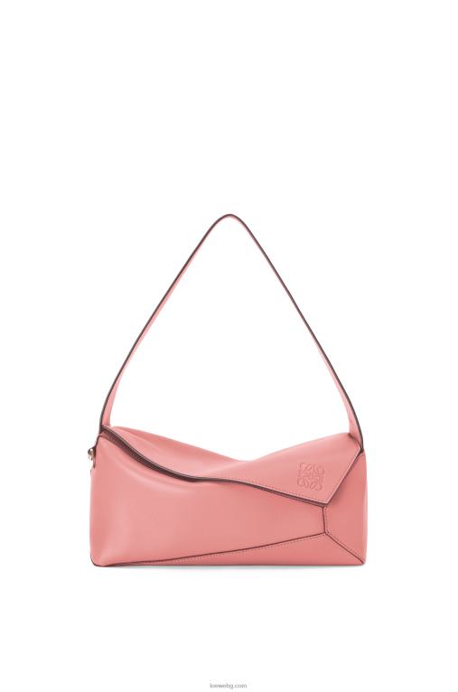 Loewe пъзел hobo чанта от телешка кожа напа F84B8437 Жени прасковен цвят