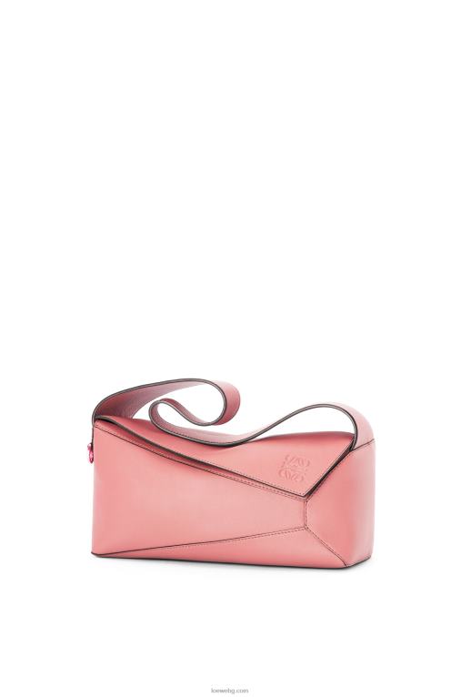 Loewe пъзел hobo чанта от телешка кожа напа F84B8437 Жени прасковен цвят