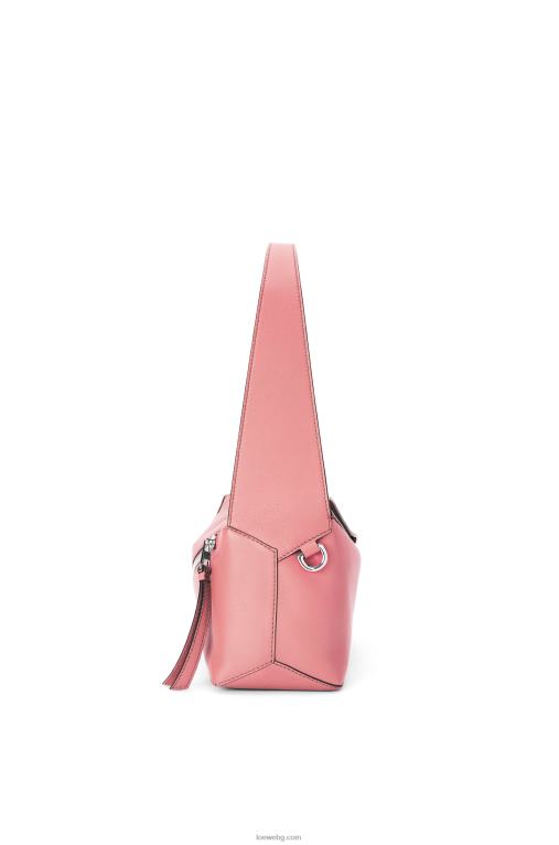 Loewe пъзел hobo чанта от телешка кожа напа F84B8437 Жени прасковен цвят