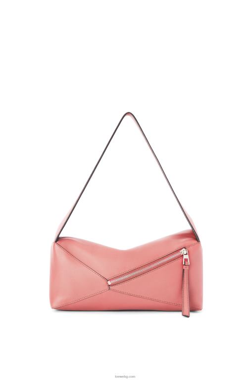 Loewe пъзел hobo чанта от телешка кожа напа F84B8437 Жени прасковен цвят