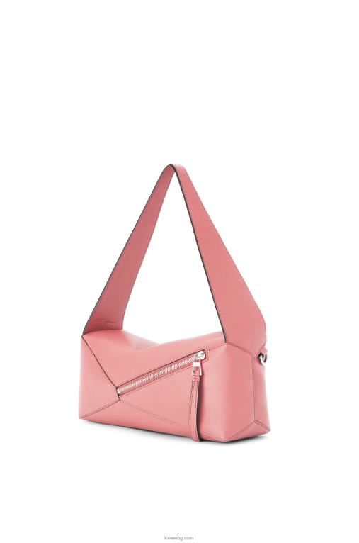 Loewe пъзел hobo чанта от телешка кожа напа F84B8437 Жени прасковен цвят