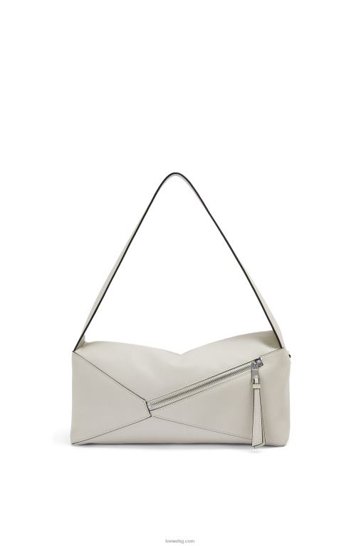 Loewe пъзел hobo чанта от телешка кожа напа F84B8438 Жени призрак
