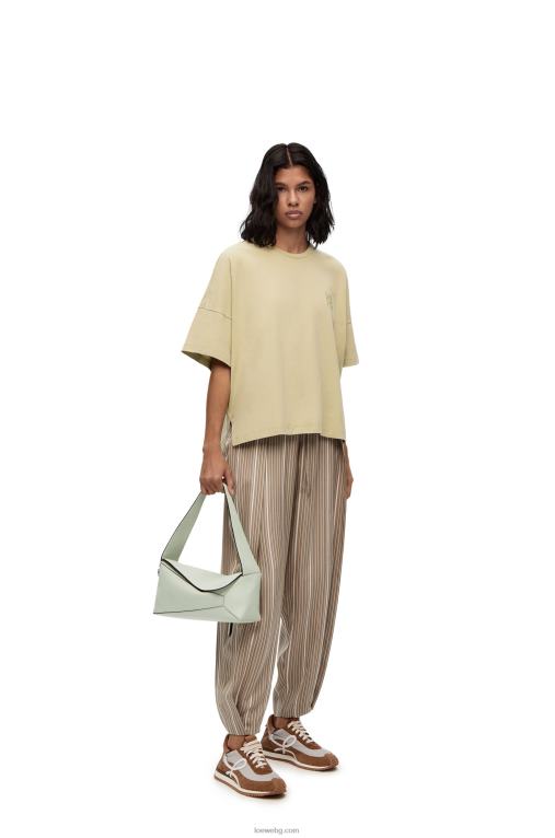 Loewe пъзел hobo чанта от телешка кожа напа F84B8457 Жени светъл селадон