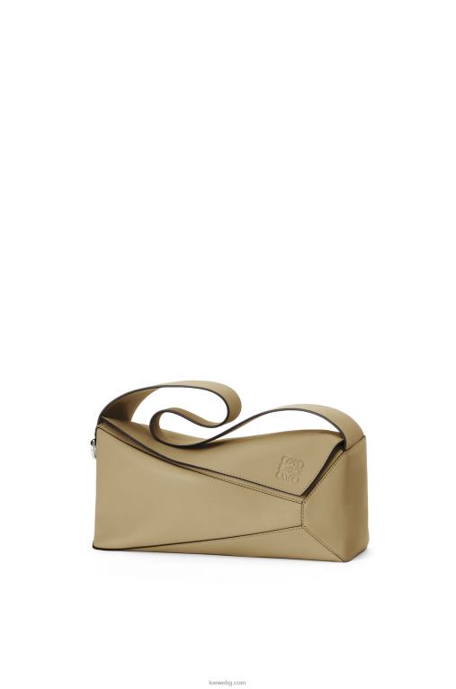 Loewe пъзел hobo чанта от телешка кожа напа F84B8458 Жени зелен артишок