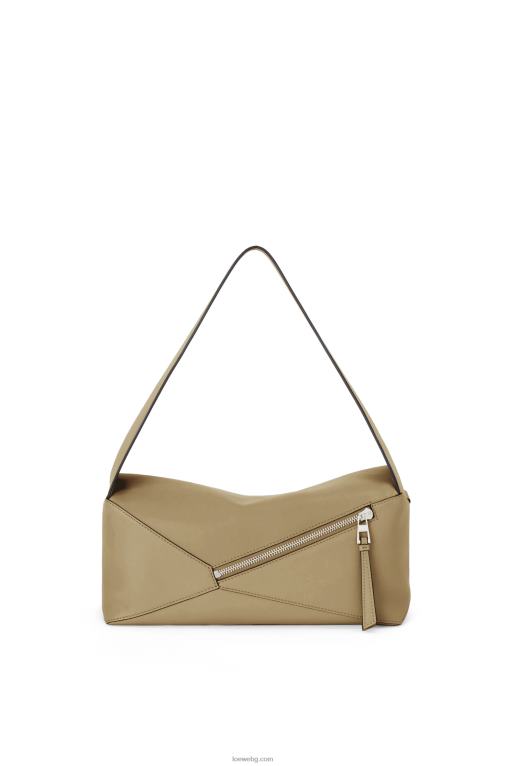 Loewe пъзел hobo чанта от телешка кожа напа F84B8458 Жени зелен артишок