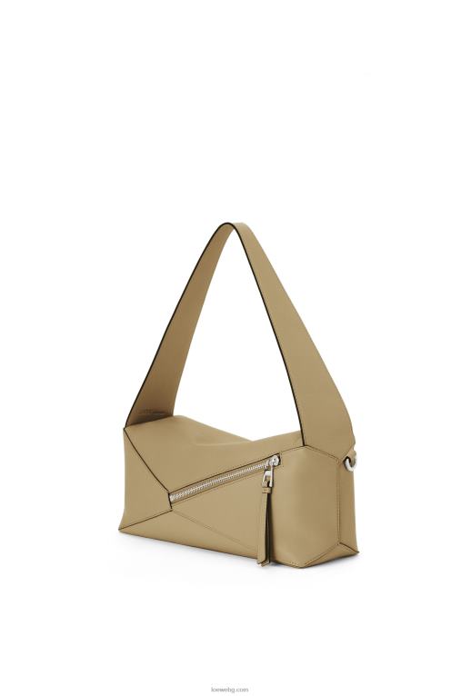 Loewe пъзел hobo чанта от телешка кожа напа F84B8458 Жени зелен артишок