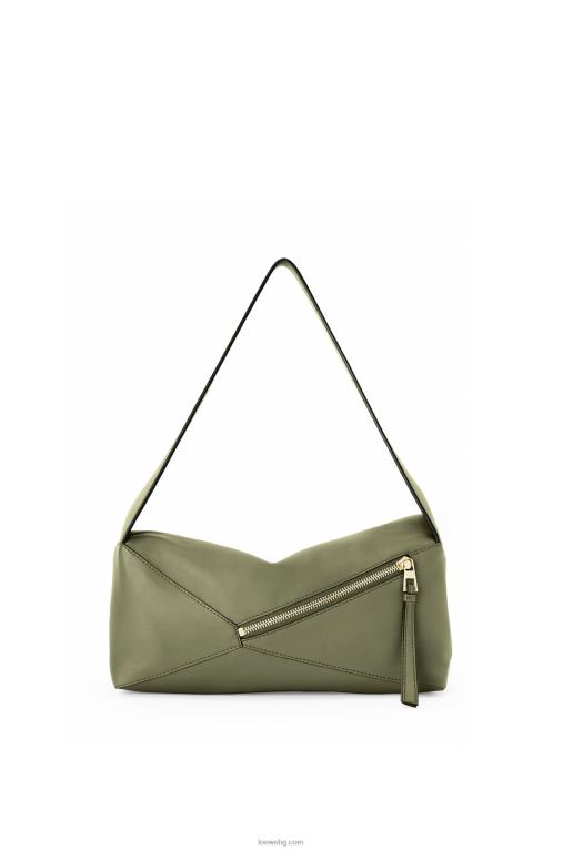 Loewe пъзел hobo чанта от телешка кожа напа F84B8471 Жени авокадо зелено