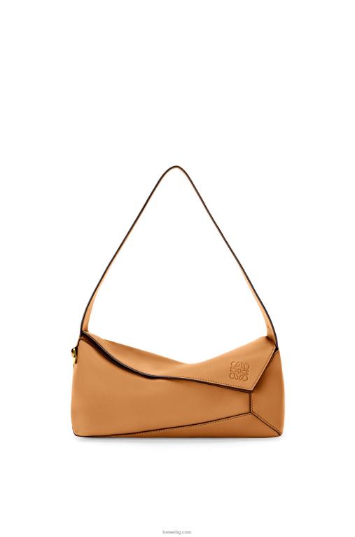 Loewe пъзел hobo чанта от телешка кожа напа F84B8473 Жени топла пустиня