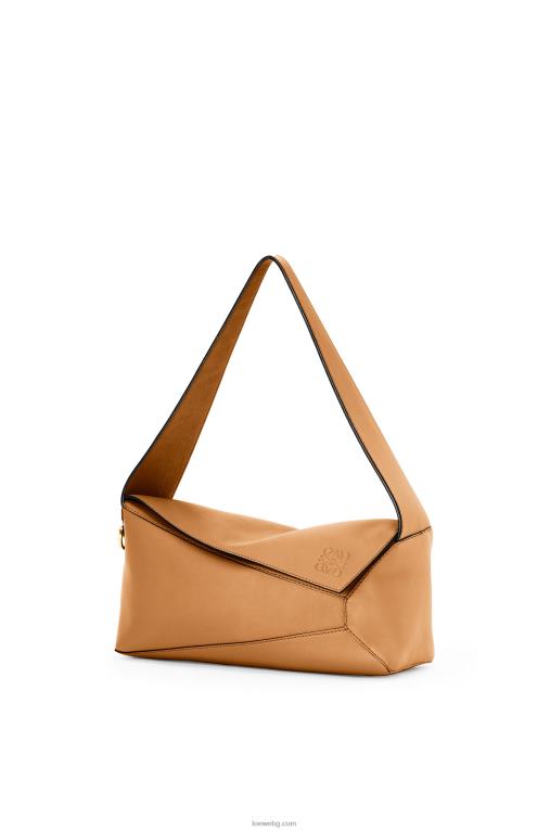 Loewe пъзел hobo чанта от телешка кожа напа F84B8473 Жени топла пустиня