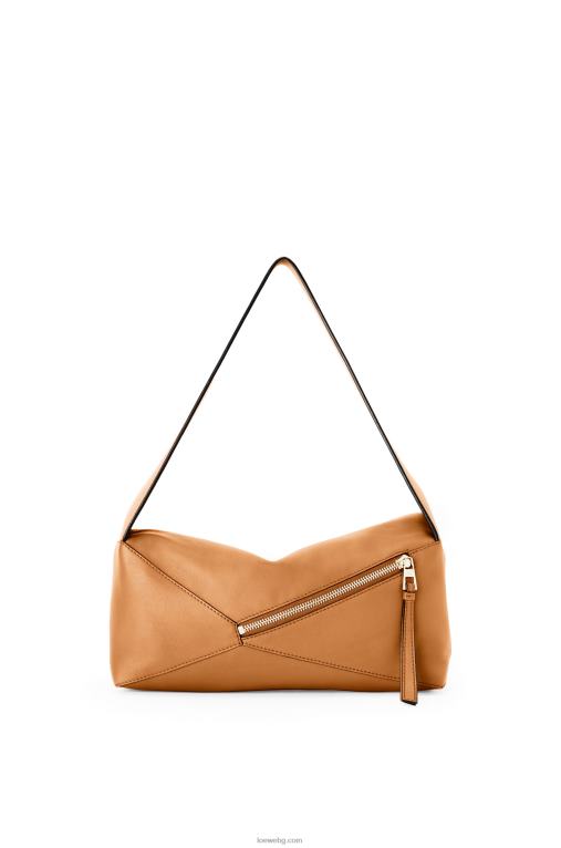 Loewe пъзел hobo чанта от телешка кожа напа F84B8473 Жени топла пустиня
