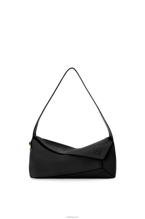 Loewe пъзел hobo чанта от телешка кожа напа F84B8513 Жени черен