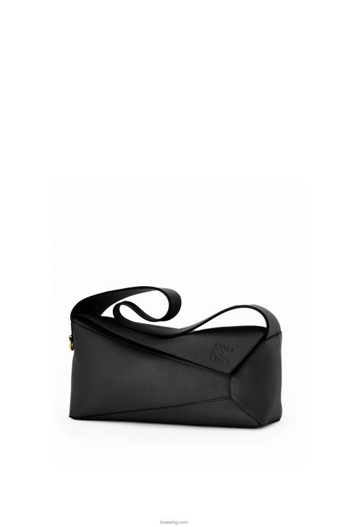 Loewe пъзел hobo чанта от телешка кожа напа F84B8513 Жени черен