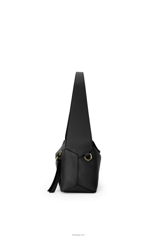 Loewe пъзел hobo чанта от телешка кожа напа F84B8513 Жени черен