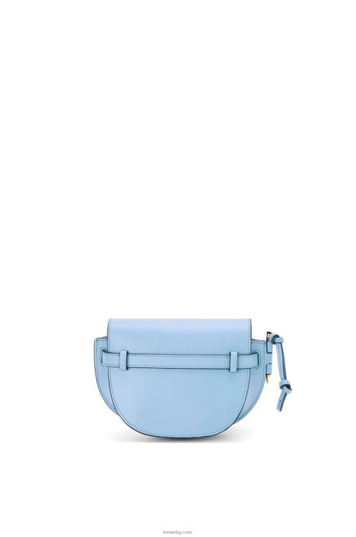 Loewe двойна мини чанта от мека телешка кожа и жакард F84B8194 Жени прашно синьо