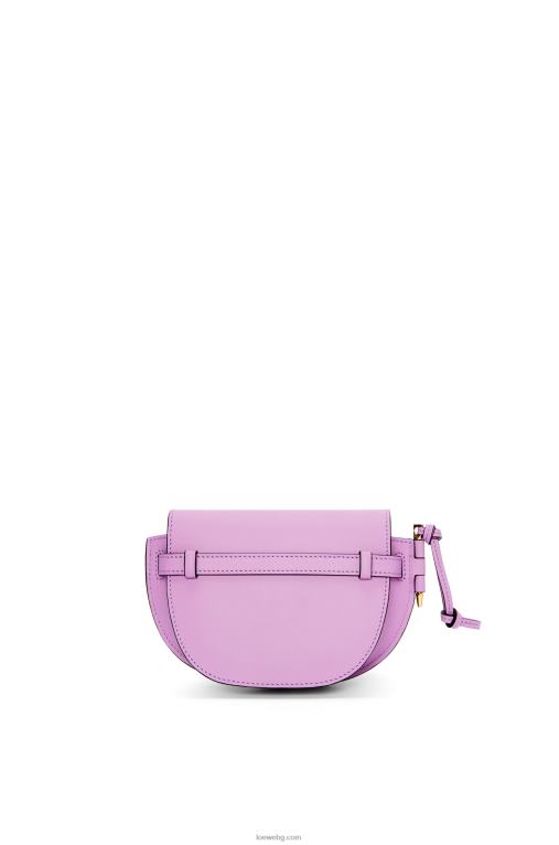 Loewe двойна мини чанта от мека телешка кожа и жакард F84B8196 Жени guimauve