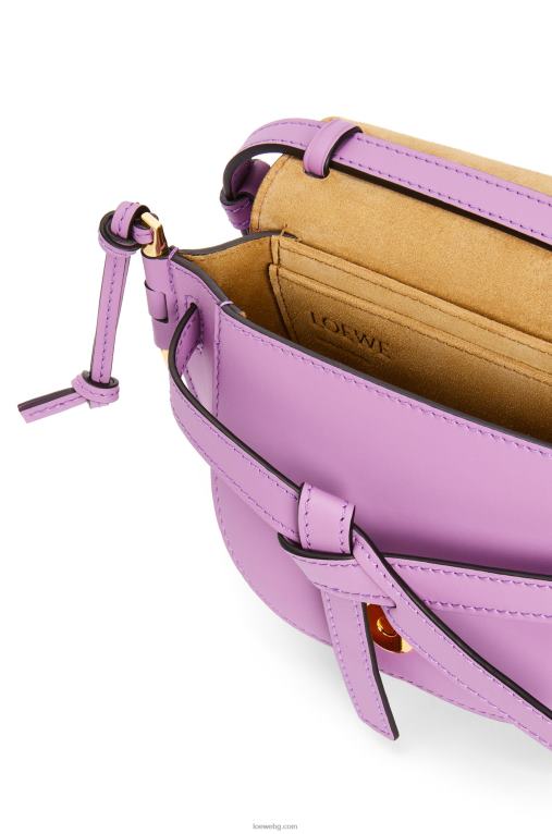 Loewe двойна мини чанта от мека телешка кожа и жакард F84B8196 Жени guimauve