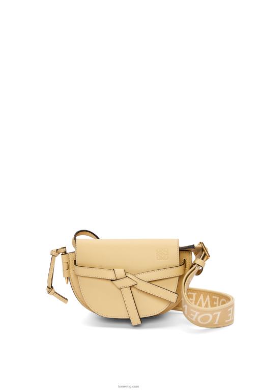 Loewe двойна мини чанта от мека телешка кожа и жакард F84B8209 Жени масло