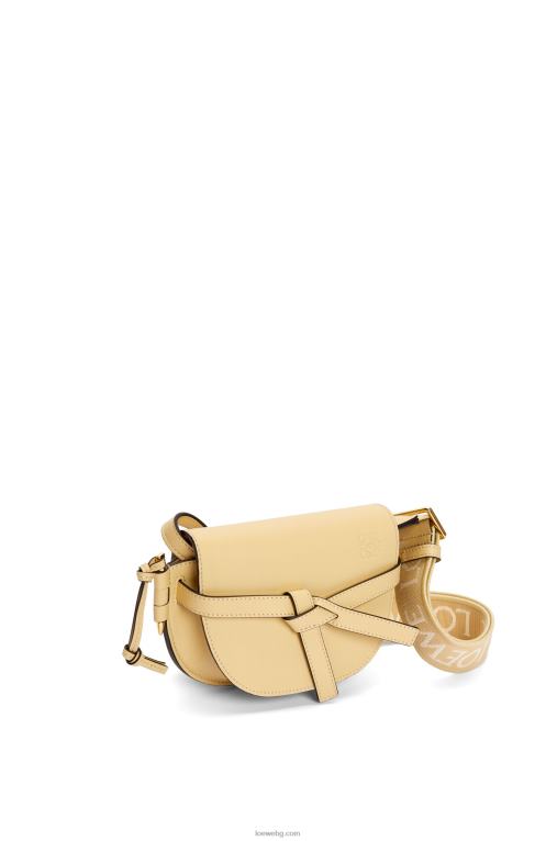 Loewe двойна мини чанта от мека телешка кожа и жакард F84B8209 Жени масло