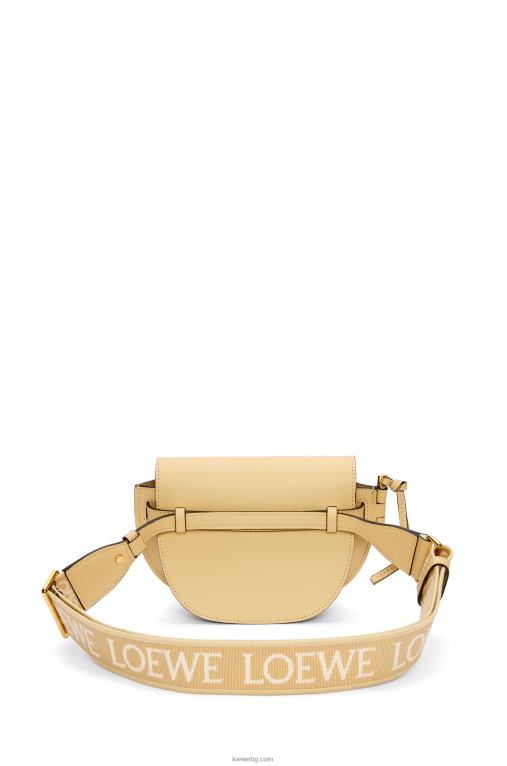 Loewe двойна мини чанта от мека телешка кожа и жакард F84B8209 Жени масло