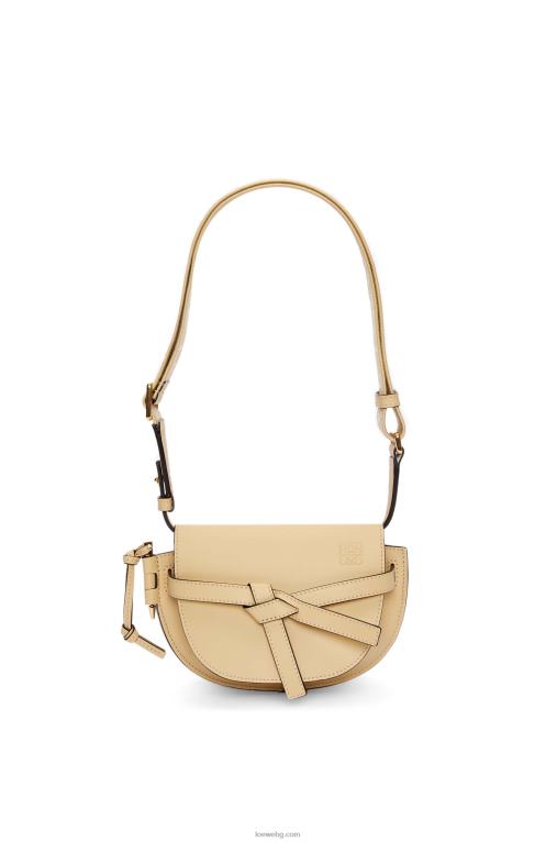 Loewe двойна мини чанта от мека телешка кожа и жакард F84B8209 Жени масло