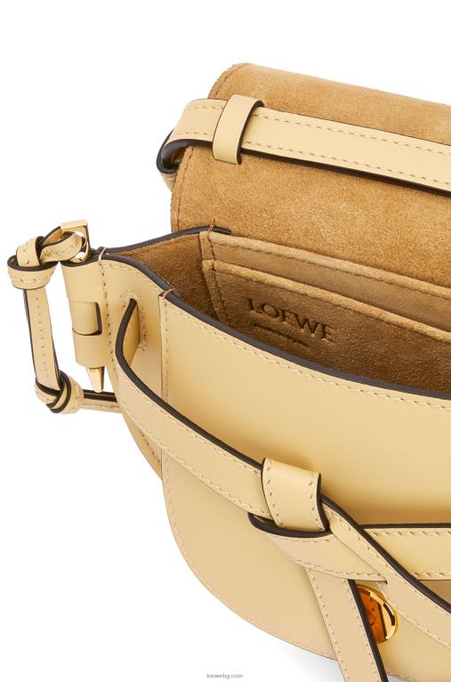 Loewe двойна мини чанта от мека телешка кожа и жакард F84B8209 Жени масло