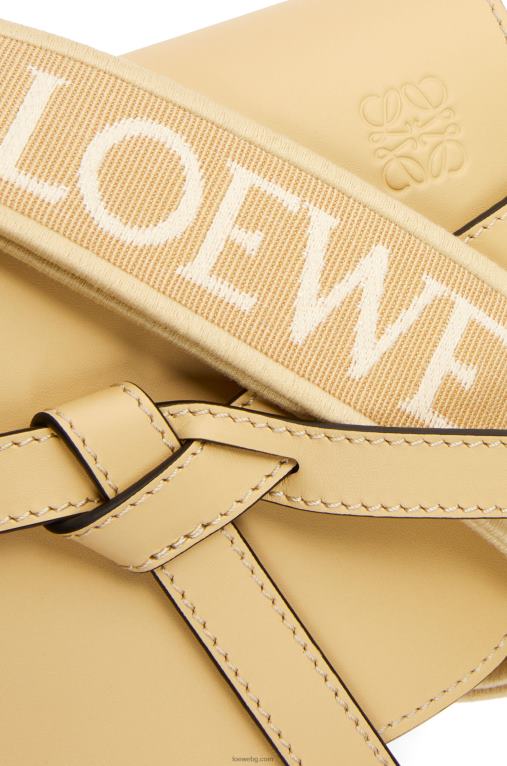 Loewe двойна мини чанта от мека телешка кожа и жакард F84B8209 Жени масло