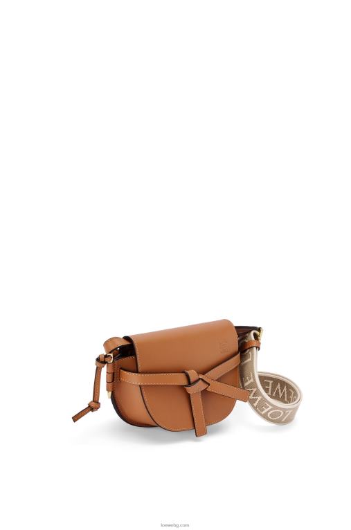 Loewe двойна мини чанта от мека телешка кожа и жакард F84B8215 Жени тен
