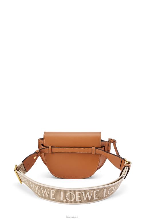 Loewe двойна мини чанта от мека телешка кожа и жакард F84B8215 Жени тен