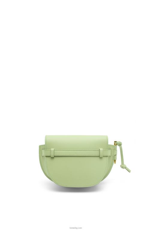 Loewe двойна мини чанта от мека телешка кожа и жакард F84B8232 Жени светло бледо зелено