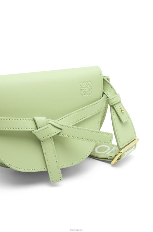 Loewe двойна мини чанта от мека телешка кожа и жакард F84B8232 Жени светло бледо зелено