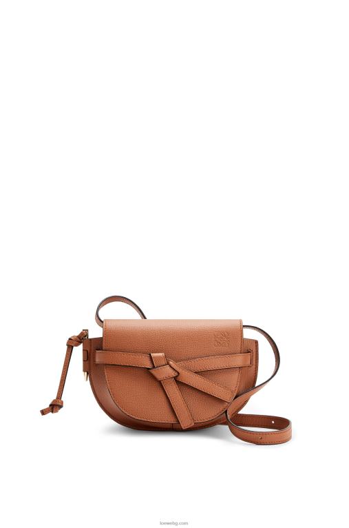 Loewe мини двойна чанта с врата от телешка кожа с камъчета F84B8237 Жени тен