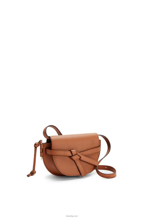 Loewe мини двойна чанта с врата от телешка кожа с камъчета F84B8237 Жени тен