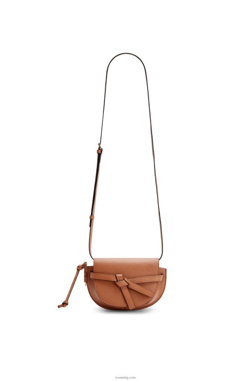 Loewe мини двойна чанта с врата от телешка кожа с камъчета F84B8237 Жени тен