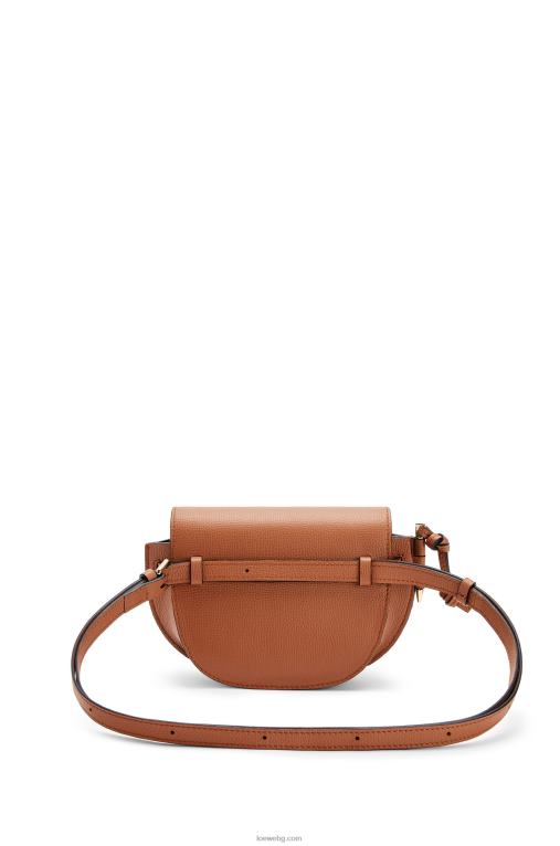 Loewe мини двойна чанта с врата от телешка кожа с камъчета F84B8237 Жени тен