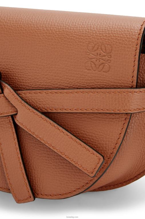 Loewe мини двойна чанта с врата от телешка кожа с камъчета F84B8237 Жени тен
