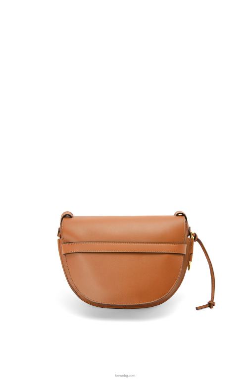 Loewe малка портална чанта от мека телешка кожа и жакард F84B8254 Жени тен