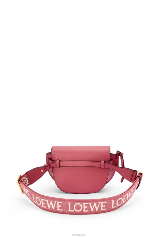 Loewe двойна мини чанта от мека телешка кожа и жакард F84B8265 Жени роза