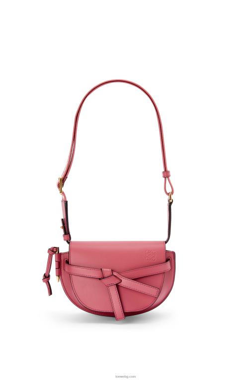 Loewe двойна мини чанта от мека телешка кожа и жакард F84B8265 Жени роза