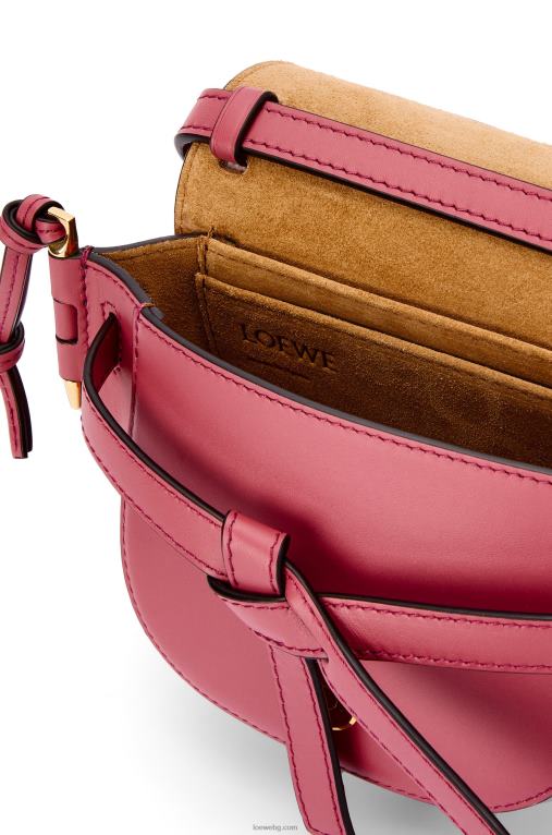 Loewe двойна мини чанта от мека телешка кожа и жакард F84B8265 Жени роза