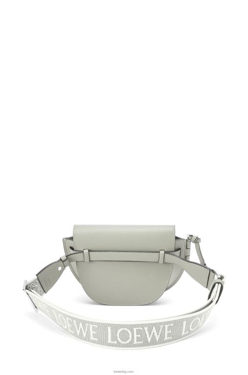 Loewe двойна мини чанта от мека телешка кожа и жакард F84B8276 Жени пепеляво сиво