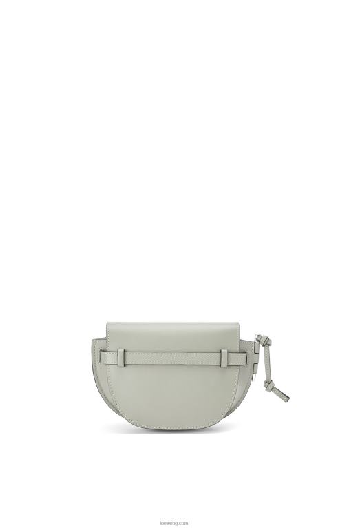 Loewe двойна мини чанта от мека телешка кожа и жакард F84B8276 Жени пепеляво сиво