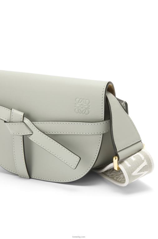 Loewe двойна мини чанта от мека телешка кожа и жакард F84B8276 Жени пепеляво сиво