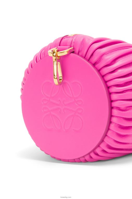 Loewe торбичка за гривна от плисирана напа F84B8400 Жени фуксия